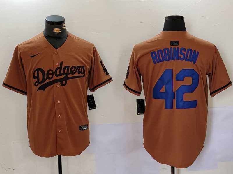 Men%27s Los Angeles Dodgers #42 Jackie Robinson Olive Cool Base Limited Stitched Jersey->los angeles dodgers->MLB Jersey